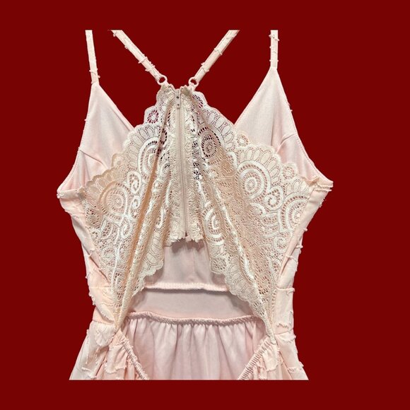 Rue 21 - Women's Summer Sleeveless High Low Hem Ruffle Dress - Pink - XXS - Picture 14 of 16